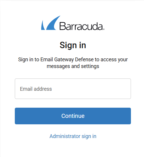 Barracuda portal login page