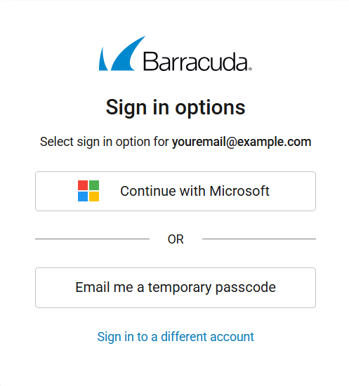 Microsoft 365 sign-in option