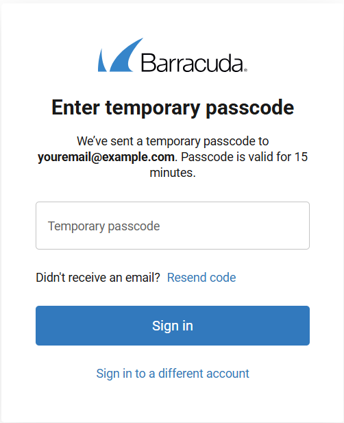 Enter passcode screen